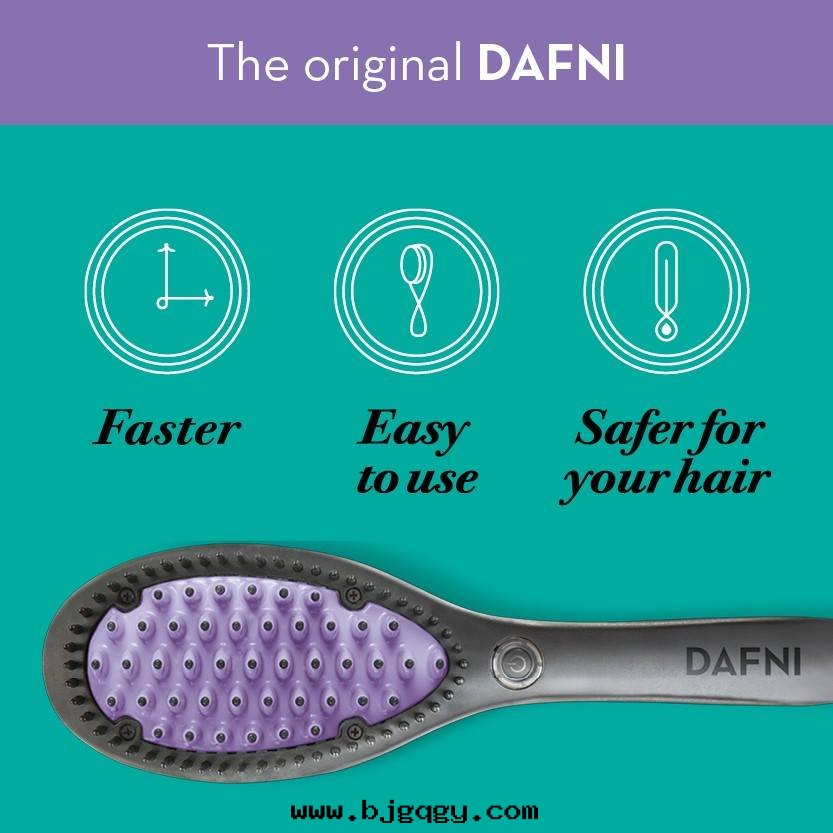 DAFNI直(zhí)發(fà)梳，智能(néng)小黑(hēi)梳，不(bù)傷發(fà)，操作(zuò)簡單