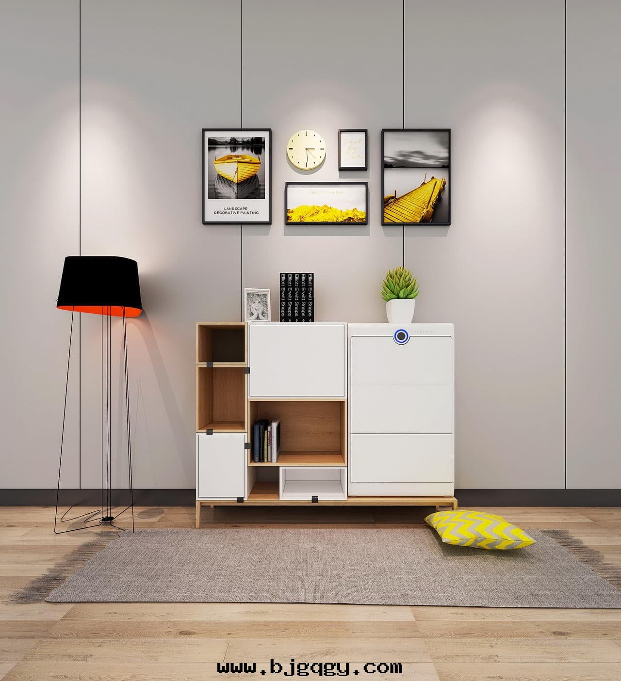 根(gēn)元智能(néng)鞋(xié)柜護理機(jī)-Footies室内設計(jì)图(tú)，室内搭配暖色(sè)