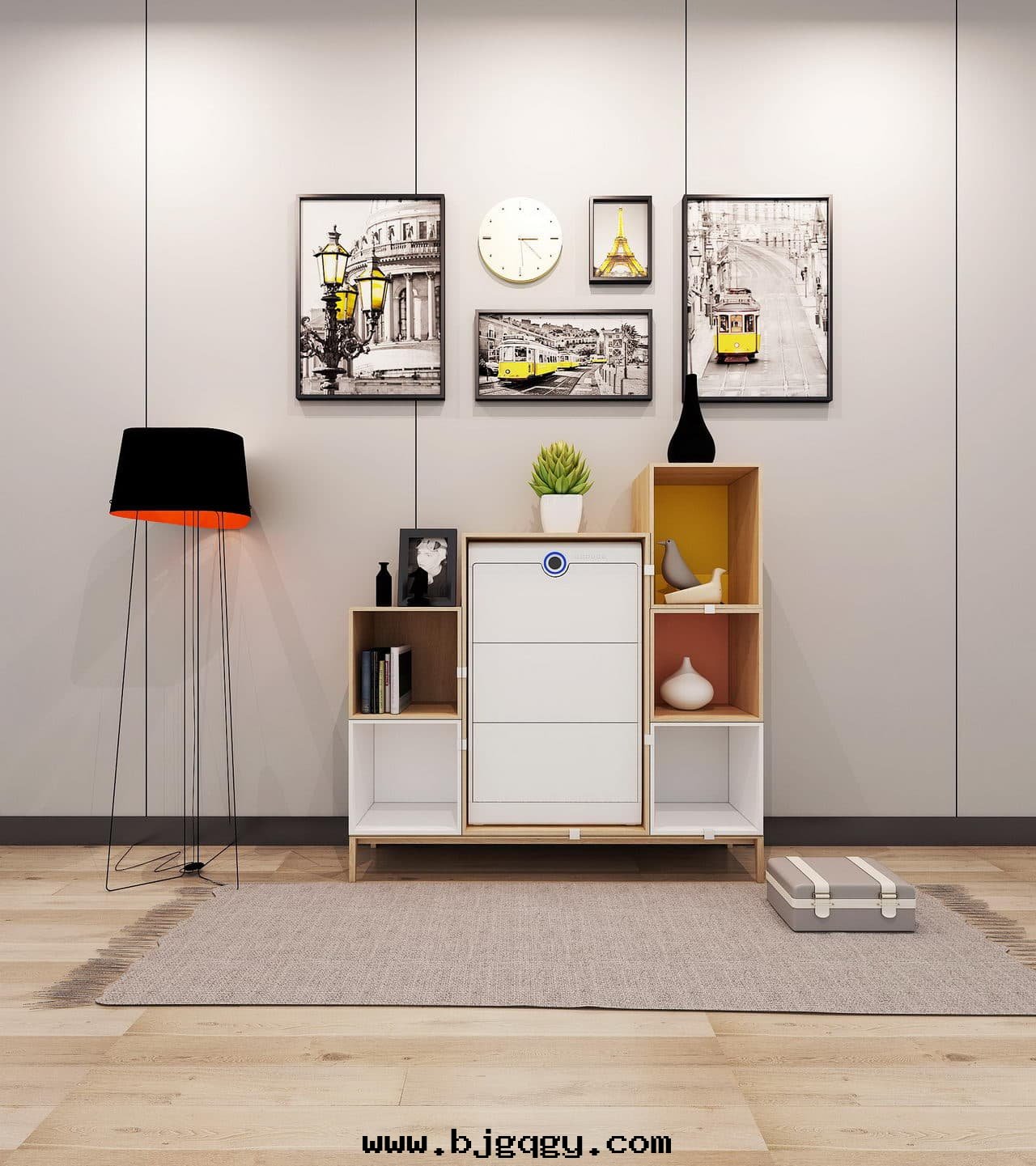 根(gēn)元智能(néng)鞋(xié)柜護理機(jī)-Footies室内設計(jì)图(tú)，室内搭配暖色(sè)