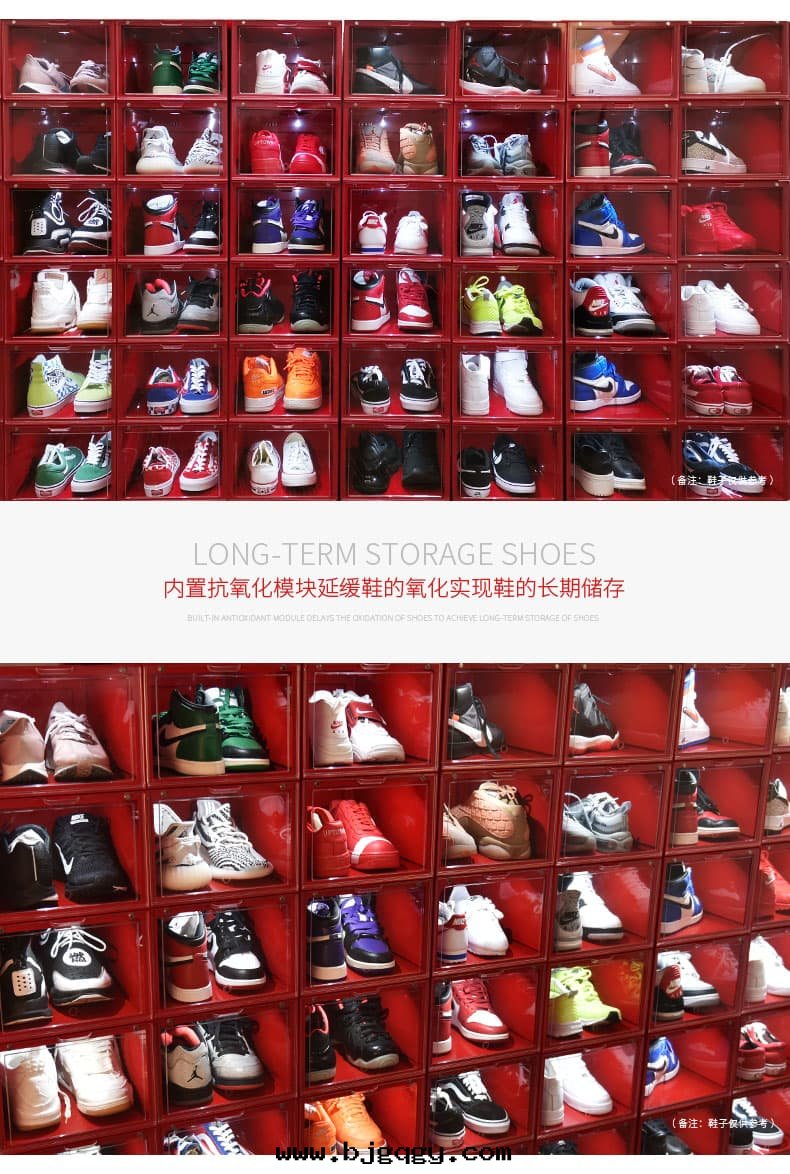 ShoeKong功能(néng)鞋(xié)盒-防黴抗氧化(huà)，带(dài)照明(míng)，堆(duī)叠鞋(xié)牆(qiáng)，展(zhǎn)示效果(guǒ)，通(tòng)電(diàn)PogoPIn連(lián)接