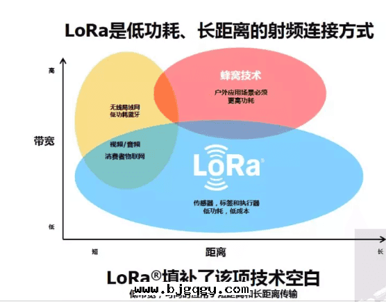 LoRa技術(shù)和(hé)其(qí)他(tā)技術(shù)的(de)互補關(guān)系(xì)